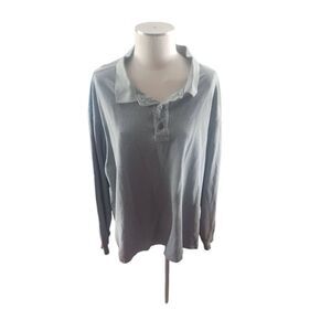 Duluth trading company grey knit Unisex polo long sleeve 2xl